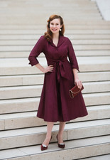 BNWT Bombshell by Katya Wildman Grace Wine Silk Dupion Dress size 10