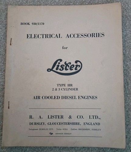 Lister instruction book - lister,