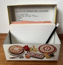 Vintage Retro Recipe Card Organiser Tin 1950s 1960s Kitsch