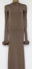 BLUMARINE KNITTED LOW BACK MAXI DRESS WOMENS XS UK6 BROWN RRP£1460 BR