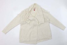 Matalan Womens Ivory V-Neck Acetate Blend Cardigan Size L