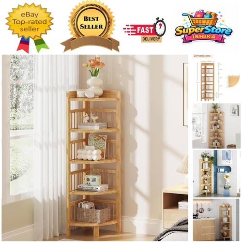 Natural bamboo tier corner - bamboo,