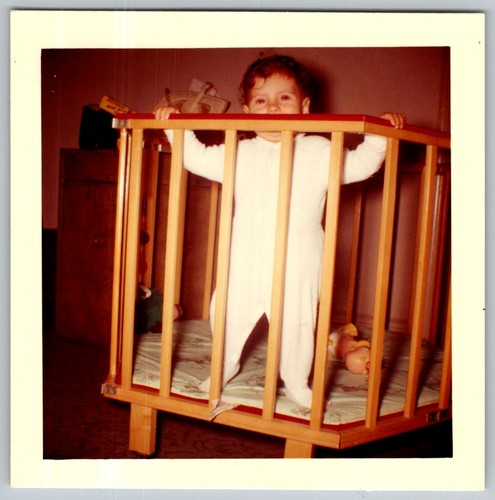 Vtg color snapshot cute baby - vtg,