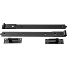 Hook and Band Hinges Pair with Fixings Gate Barn Cranked Straight Heavy Duty