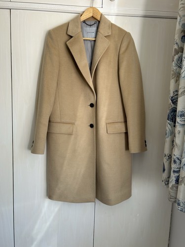 Camel wool jigsaw coat - coat, size