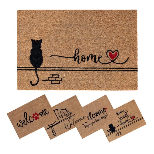 Cat door mat doormat - door,