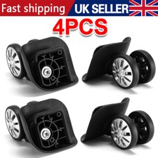 4Pcs Luggage Case Wheel Suitcase Replacement Wheels Casters 360 Swivel Travel UK