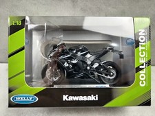New Kawasaki Ninja ZX 10R 2017 Japanese Motorcycle Model Toy Diecast 1:18 Welly