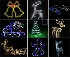 Christmas Rope Light Decoration Large Outdoor Garden Xmas Lights Silhouette