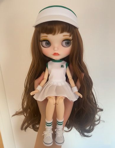 Blythe doll brown hair bjd - brown,