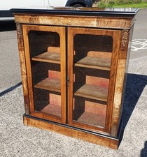 ANTIQUE VICTORIAN WALNUT PIER CABINET  DISPLAY CABINET        DELIVERY AVAILABLE