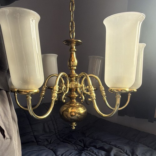 Brass shade glass - ,
