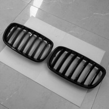 PAIR FOR BMW X5 E70 X6 E71 2007-2013 FRONT BUMPER KIDNEY GRILLES GLOSS BLACK UK