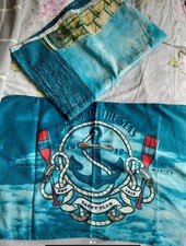 Nautical ship single bedding set quilt cover and pillowcase