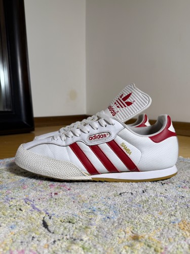 Adidas samba super white - samba, white/red