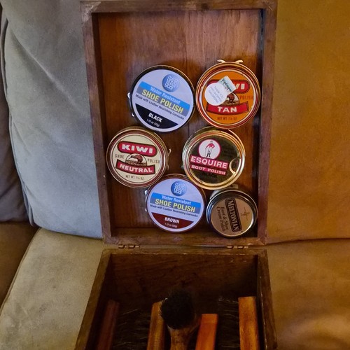 Esquire wooden shoe - shine, box