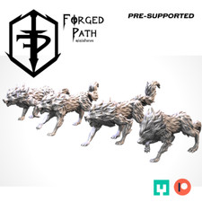 Dire Wolf / Wolves, Tabletop Wargaming D&D Fantasy 32mm scale Miniature