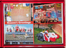 6 Retro British Frame Kitsch Photo Collection Beach Hut Port-a-Loo Dog Christmas