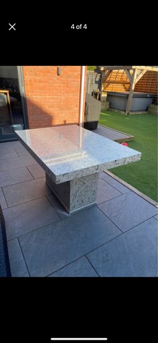 Granite outside garden table - granite,