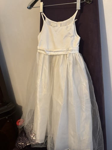 White flower girl dress - flower,