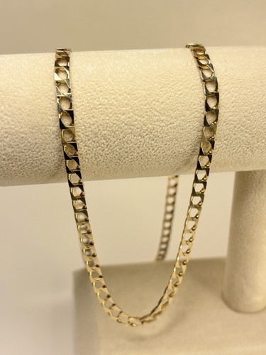 9ct gold men curb chain - 9ct,