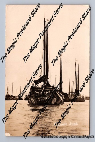 Chinese junk ship - chinese, rppc-sized