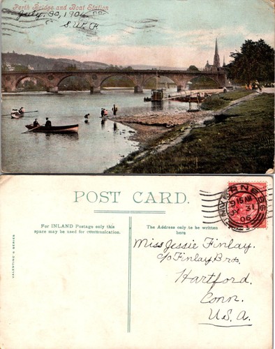 Postcard perth bridge - of,