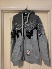 Ecko Unltd Size Medium Art Of Progress New York Skyline Full Zip Hoodie Y2K