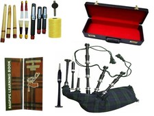 Scottish black watch bagpipe - black,