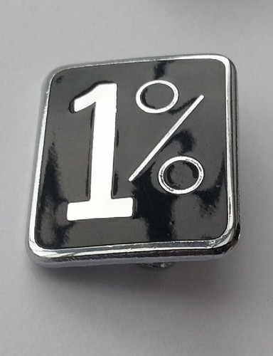 Enamel lapel pin badge - 1%, cap