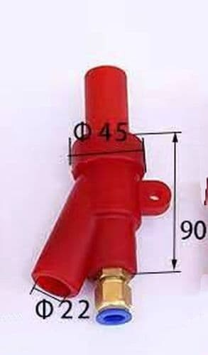 Wet blast gun for aqua - wet,