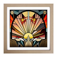Art Deco Sunset Stained Glass
