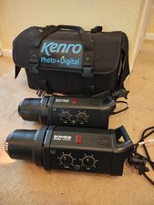 BOWENS GEMINI Pair Of GM500C Flash LIGHTS In CASE W/Leads