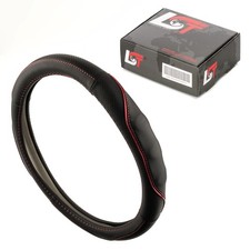 Steering Wheel Cover Ø 38x9cm Anthracite Red for JAGUAR