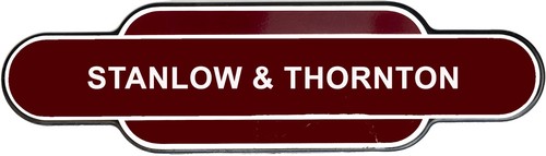 Railway totem printed sign - railway,