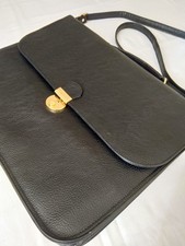 Black Real Leather Document