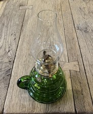 VICTORIAN GREEN FINGER OIL LAMP