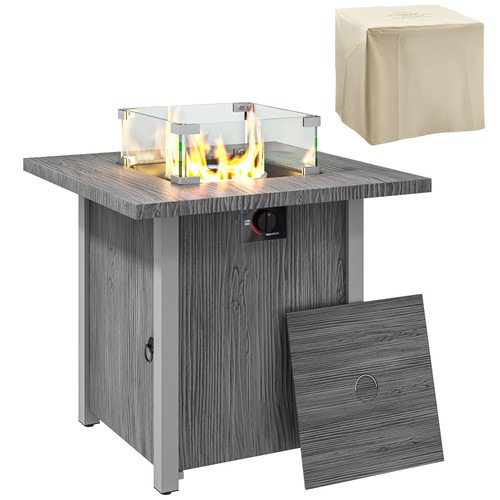 Outsunny gas fire pit table - pit,