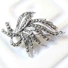 Vintage Marcasite Brooch Small