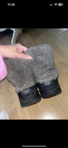Black and grey ugg - boots, with