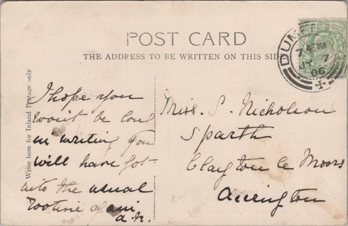 Genealogy postcard nicholson - genealogy,