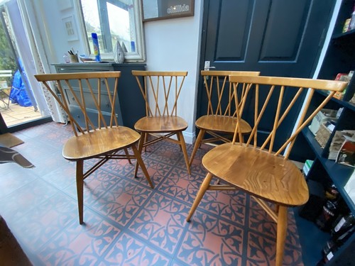 Ercol style chairs with - -,