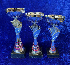 Silver & Pink Bowl Trophies 3 sizes available Dance Cheerleading FREE Engraving