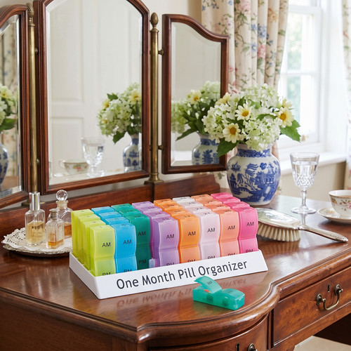 Monthly pill box with - monthly,