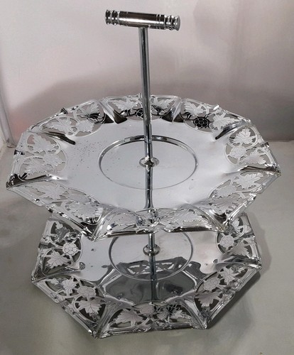 Vintage two tier cake - tier, stand