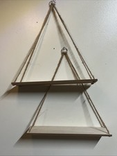 Lot of 2 Wooden Hanging 16"