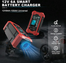 12V  6A Fast Automatic Smart Pulse Repair Car Battery Charger AGM GEL