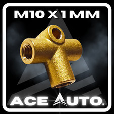 METRIC M10 x 1MM - 3 Way Brass