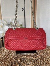 Biba red leather shoulder bag