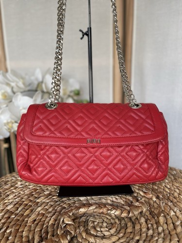 Biba red leather shoulder - , bag